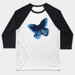 Black and Blue Butterfly Baseball T-Shirt